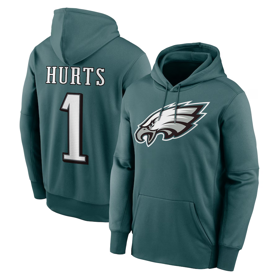 2025 Philadelphia Eagles #1 Hurts Hoodie 0819->philadelphia eagles->NFL Jersey